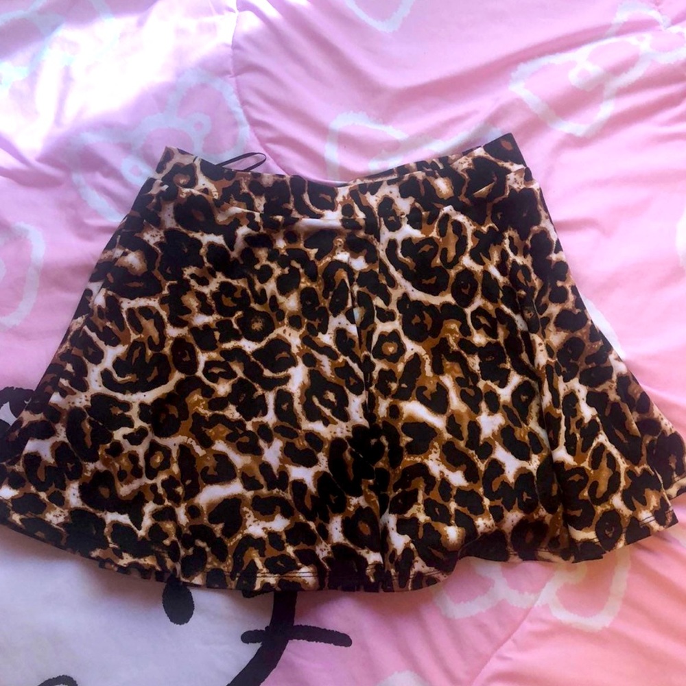 Cheetah print animal print skirt large